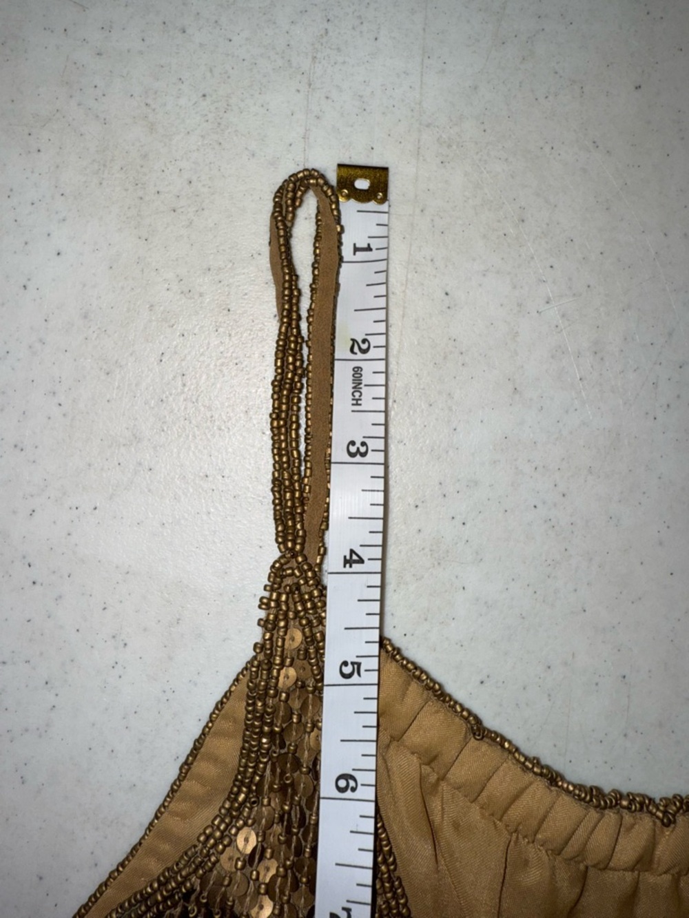 Vintage Niva by Embex Gold Beaded Silk Cami Y2K Disco Glam Top-Small - Picture 13 of 13